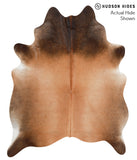 Brown with Red Cowhide Rug #42501