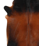 Brown with Red Cowhide Rug #42593