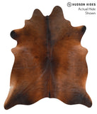Brown with Red Cowhide Rug #42594