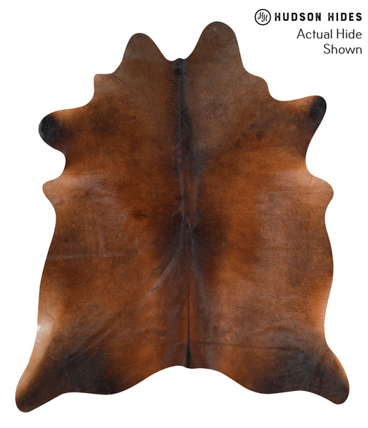 Brown with Red Cowhide Rug #42594