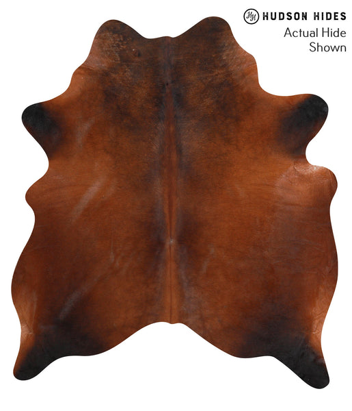 Brown with Red Cowhide Rug #42618