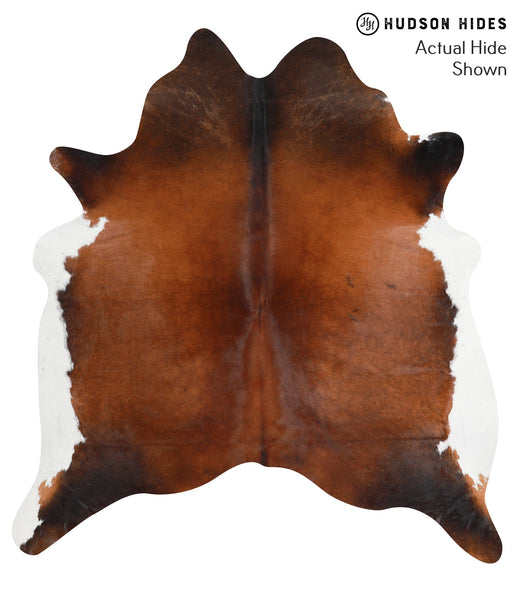 Brown with Red Cowhide Rug #42683