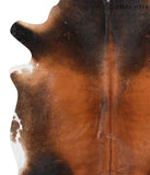 Brown with Red Cowhide Rug #42697