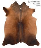 Brown with Red Cowhide Rug #42765
