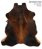 Chocolate and White Cowhide Rug #43887