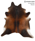 Brown with Red Cowhide Rug #48393
