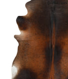 Brown with Red Cowhide Rug #48393