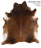 Brown with Red Cowhide Rug #48434