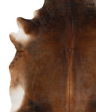 Brown with Red Cowhide Rug #48434