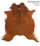 Brown and White Regular Cowhide Rug #48449