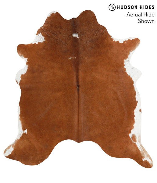 Brown and White Regular Cowhide Rug #48449