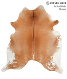 Brown and White Regular Cowhide Rug #48495