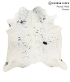 Salt and Pepper Black Cowhide Rug #48561