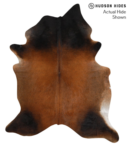 Brown with Red Cowhide Rug #48614