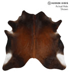 Brown with Red Cowhide Rug #48922