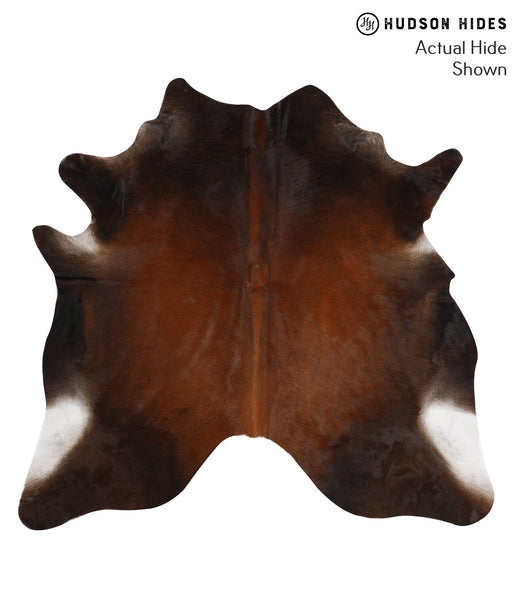 Brown with Red Cowhide Rug #48922