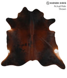 Brown with Red Cowhide Rug #48986
