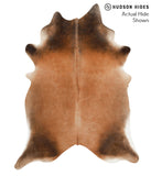 Brown with Red Cowhide Rug #49021