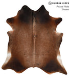 Brown with Red Cowhide Rug #49205