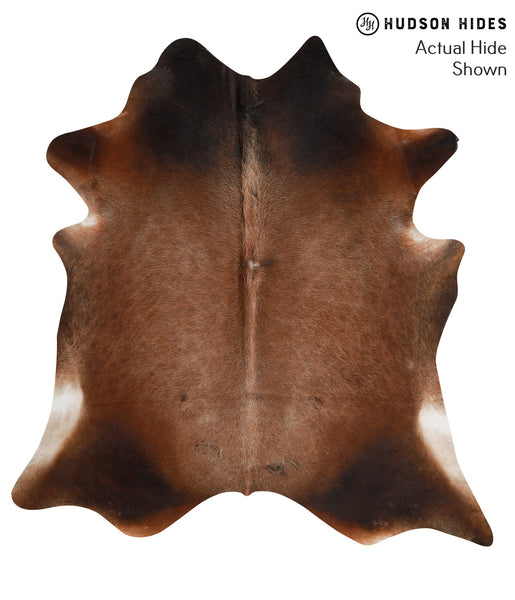 Brown with Red Cowhide Rug #49205