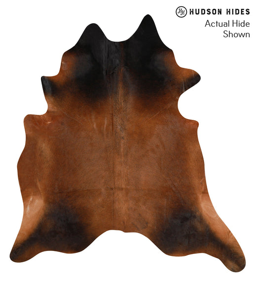 Brown with Red Cowhide Rug #49218