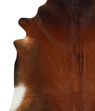 Brown with Red Cowhide Rug #49228