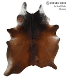Brown with Red Cowhide Rug #49233