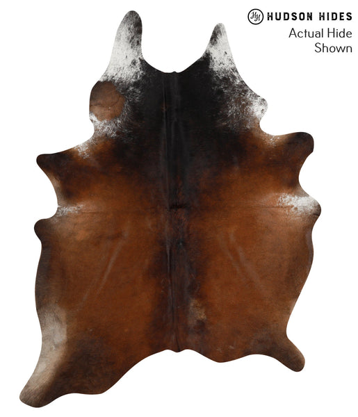 Brown with Red Cowhide Rug #49233
