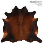 Brown with Red Cowhide Rug #49439