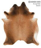 Brown with Red Cowhide Rug #49440