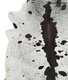 Salt and Pepper Black Cowhide Rug #49515