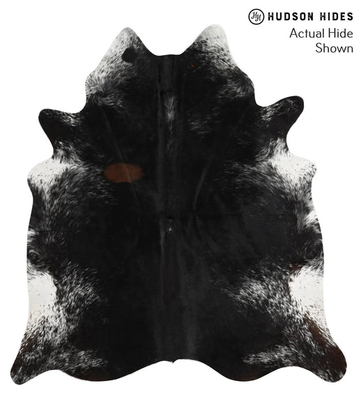 Salt and Pepper Black Cowhide Rug #49586