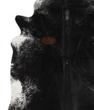 Salt and Pepper Black Cowhide Rug #49586