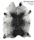 Salt and Pepper Black Cowhide Rug #49677