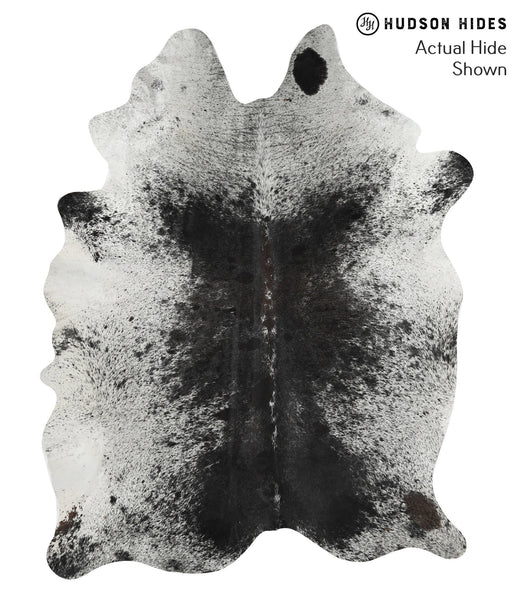 Salt and Pepper Black Cowhide Rug #49677