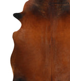Brown with Red Cowhide Rug #49689