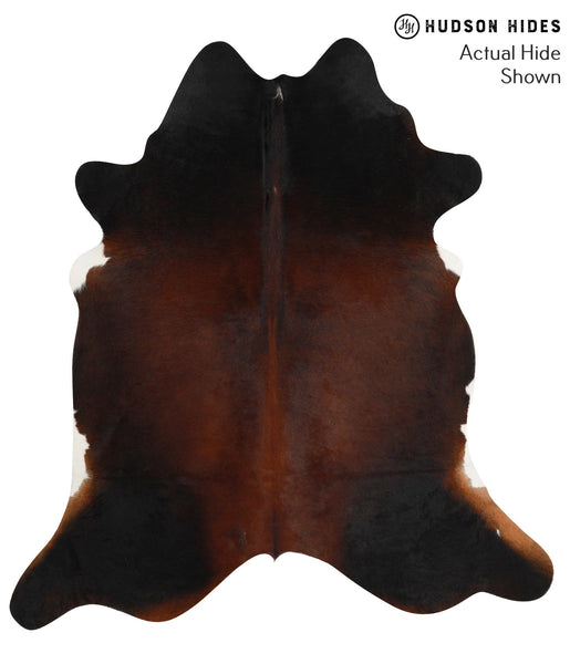 Brown with Red Cowhide Rug #49713
