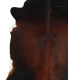 Brown with Red Cowhide Rug #49713