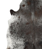 Salt and Pepper Black Cowhide Rug #49753