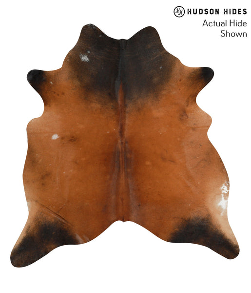 Brown with Red Cowhide Rug #49827