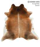 Brown with Red Cowhide Rug #49953