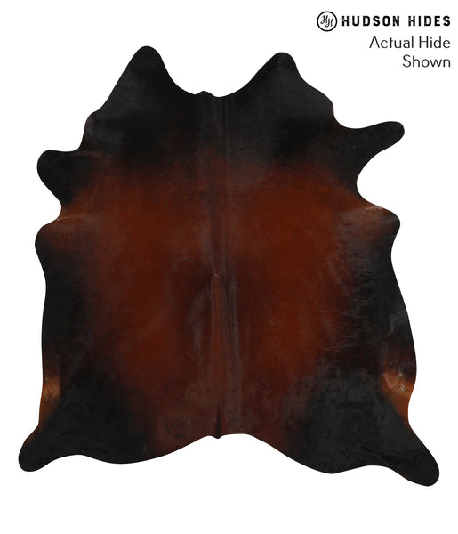 Brown with Red Cowhide Rug #50098