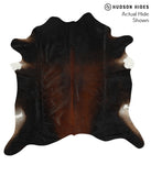 Brown with Red Cowhide Rug #50127