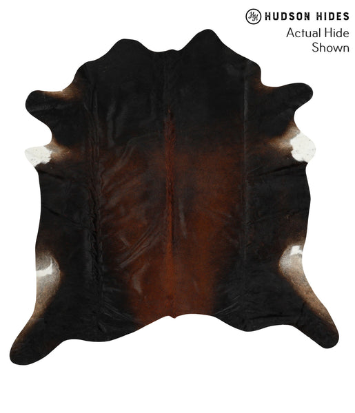 Brown with Red Cowhide Rug #50127