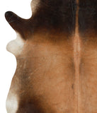 Brown with Red Cowhide Rug #50136