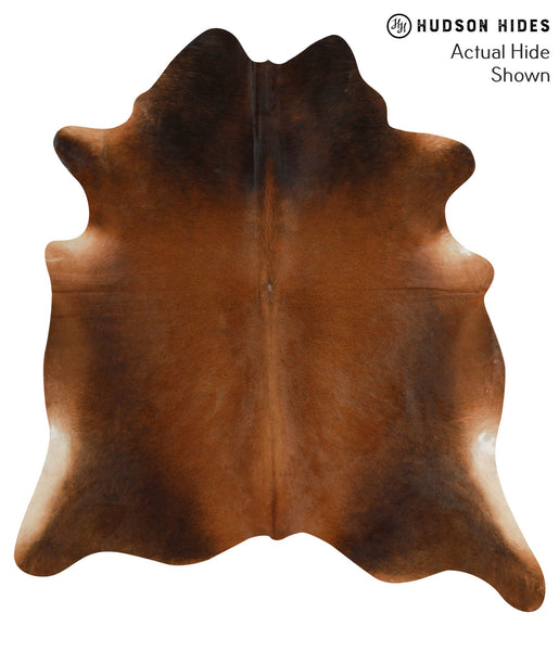 Brown with Red Cowhide Rug #50181