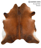 Brown with Red Cowhide Rug #50425