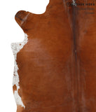 Brown and White Regular Cowhide Rug #50465