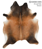 Brown with Red Cowhide Rug #50469