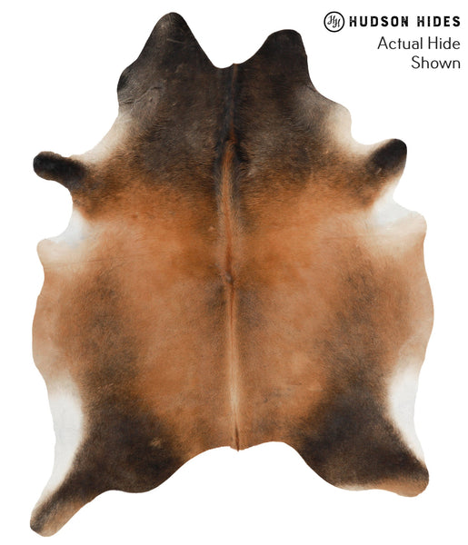 Brown with Red Cowhide Rug #50469